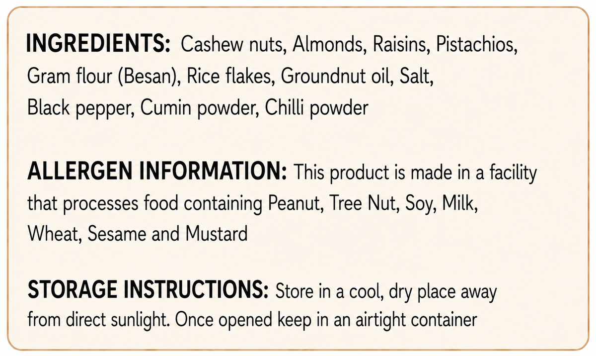 Dryfruit Mixture nutritional info