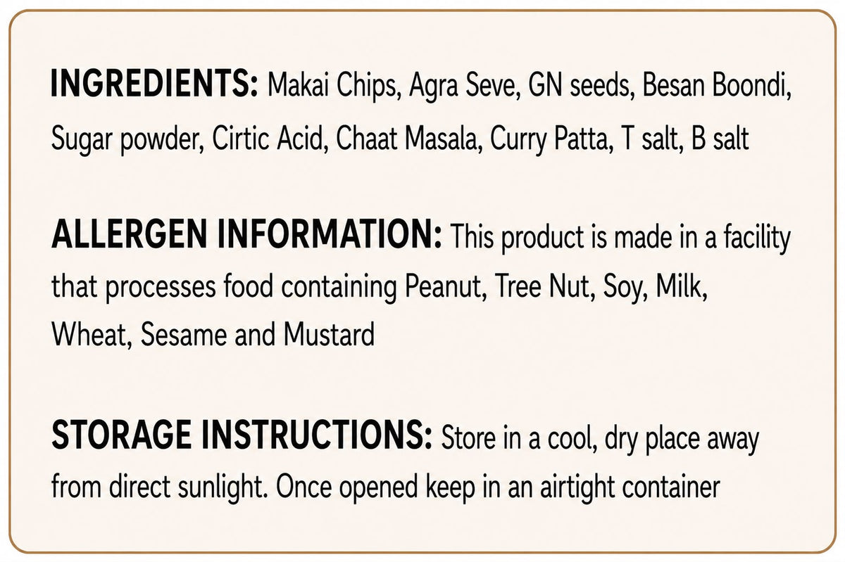 Cornflakes Mix nutritional info