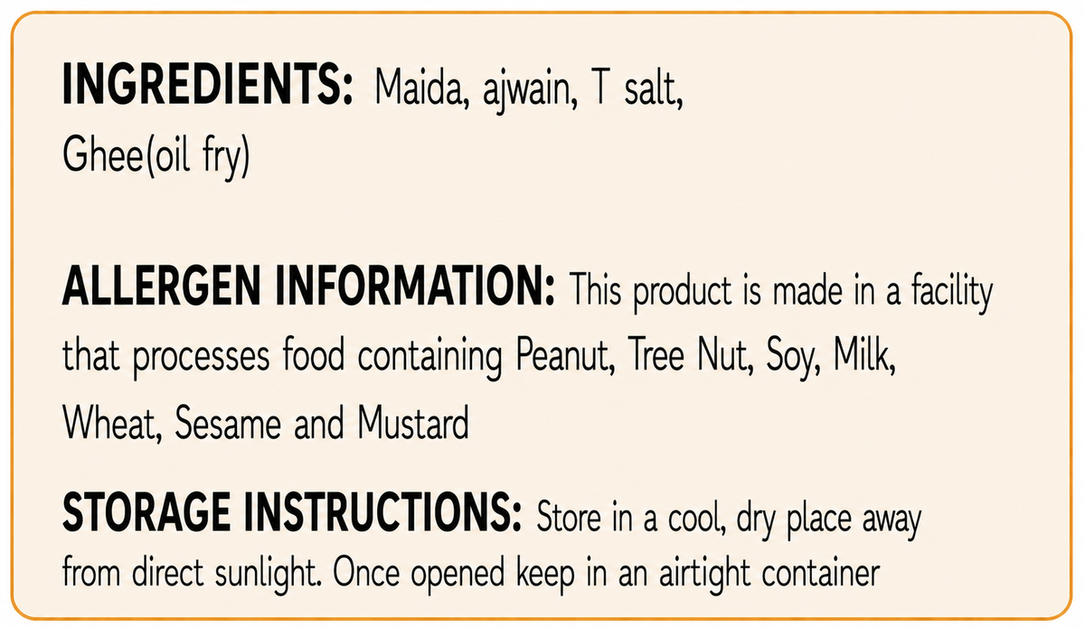 Triangle Nimki nutritional info